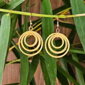 Bamboo Spiral Hoop Earrings