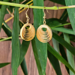 Concentric Bamboo Spiral Earrings