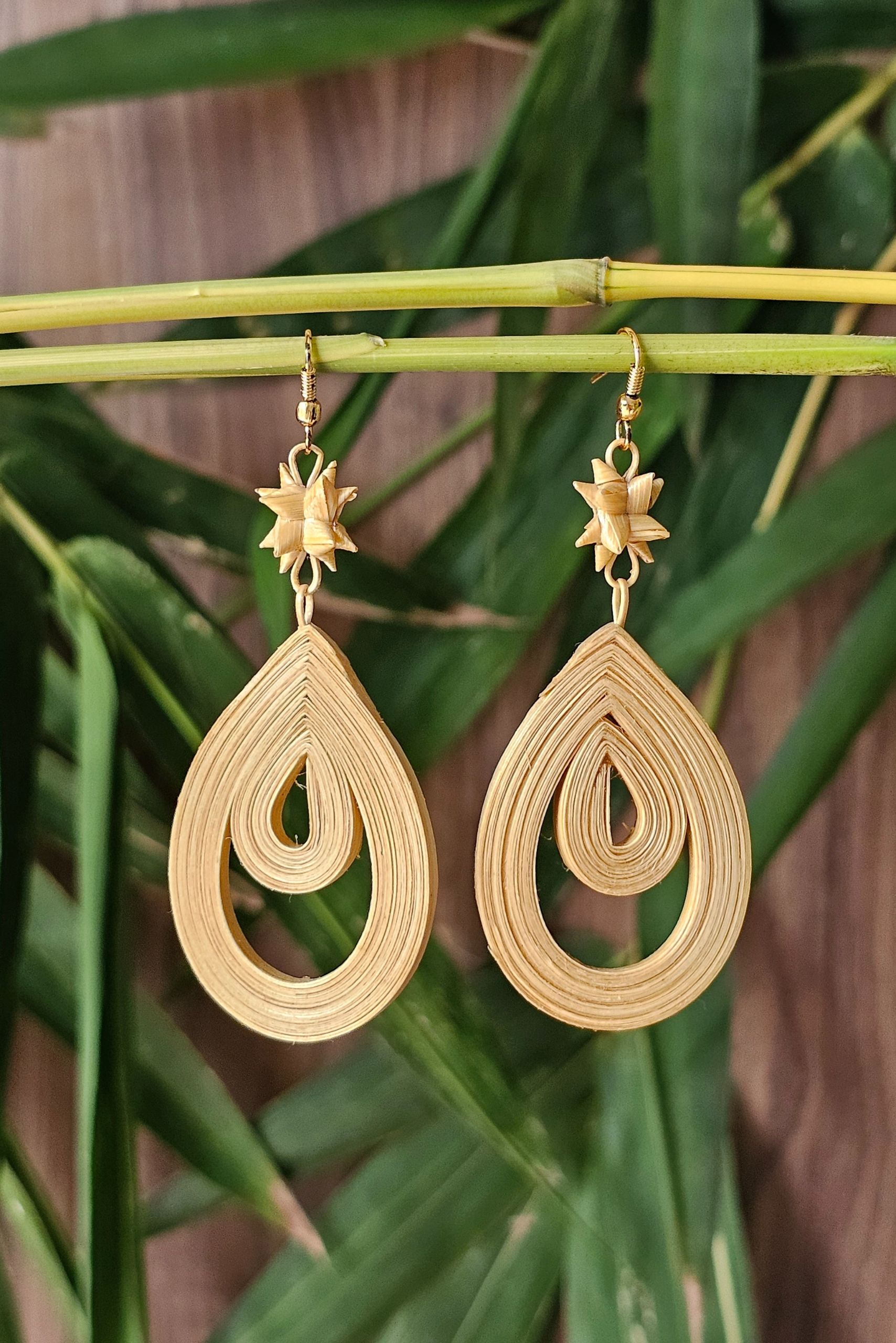 Dewdrop Serenity Bamboo Earrings