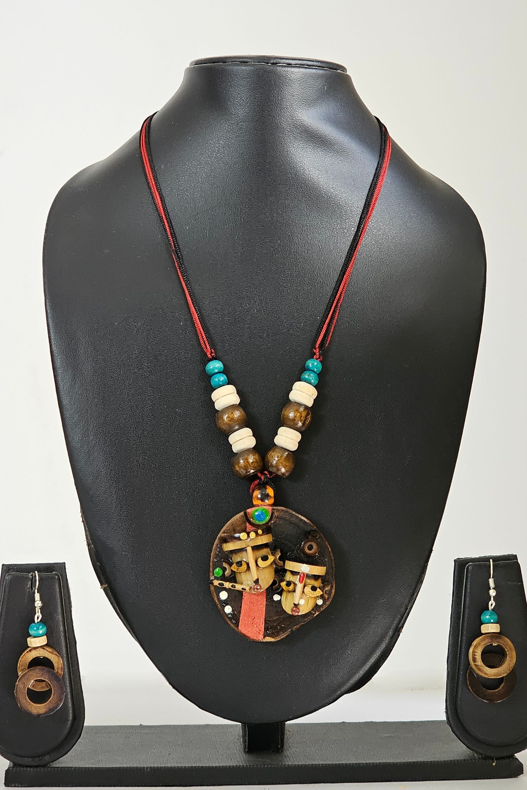 Dvi-Mukha Tribal Bamboo Necklace Set