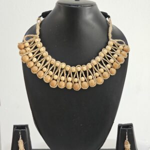 EarthGrace – Rustic Jute Bead Necklace Set