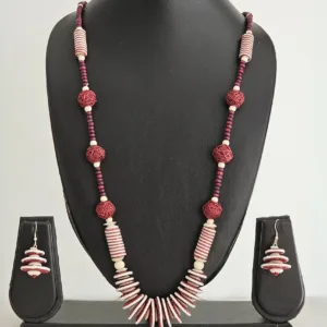 Rustic Harmony – Layered Jute & Wood Necklace Set