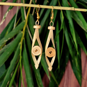 Twist Loop Bamboo Earrings – Natural Elegance in Motion