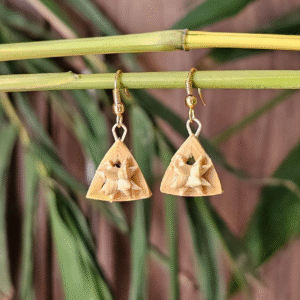 Bamboo Bloom Triangle Earrings