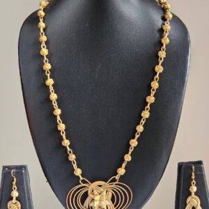 Eternal Knots: Handcrafted Bamboo Necklace & Earrings Set